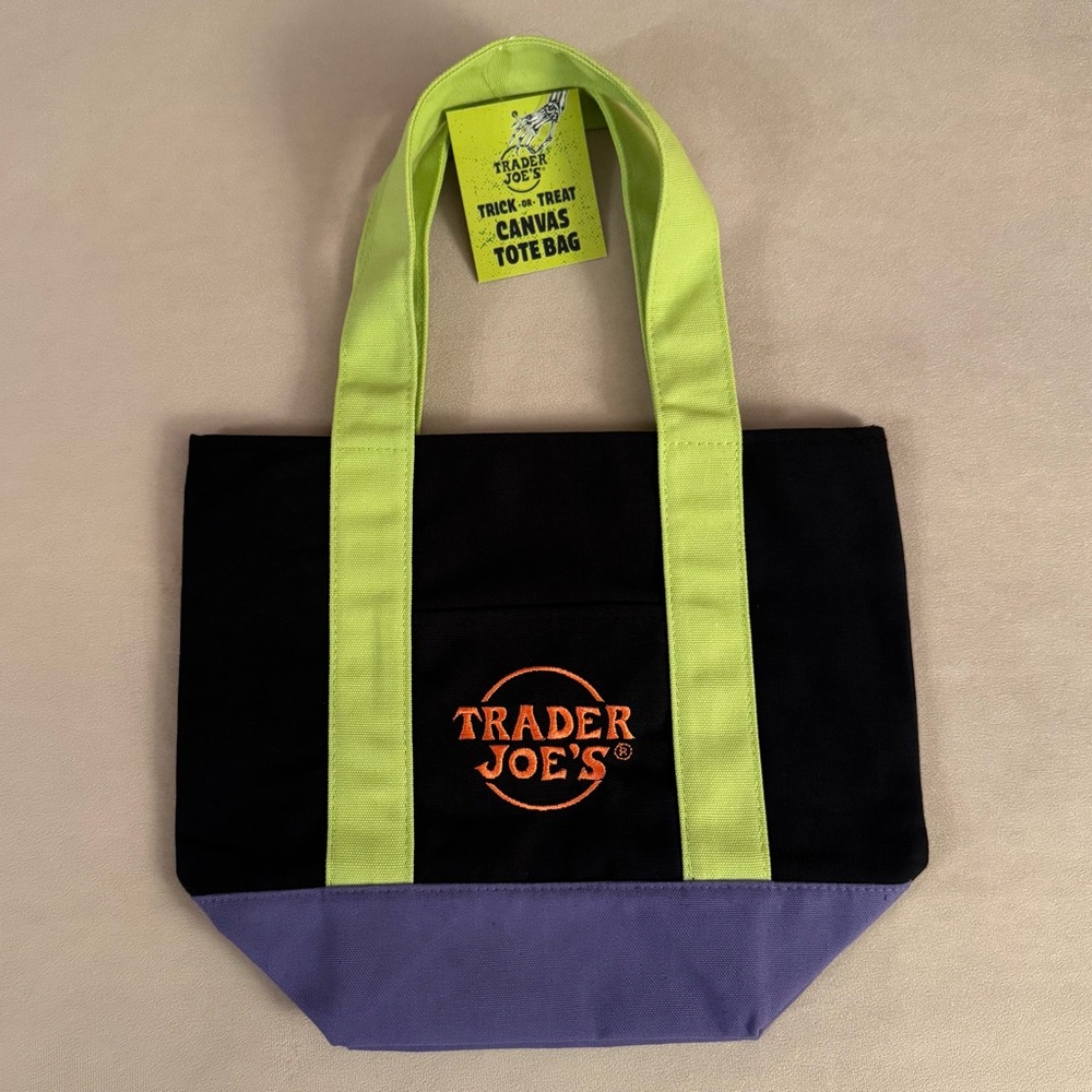 Trader Joe’s Mini Canvas Tote Bag Halloween Trick or Treat